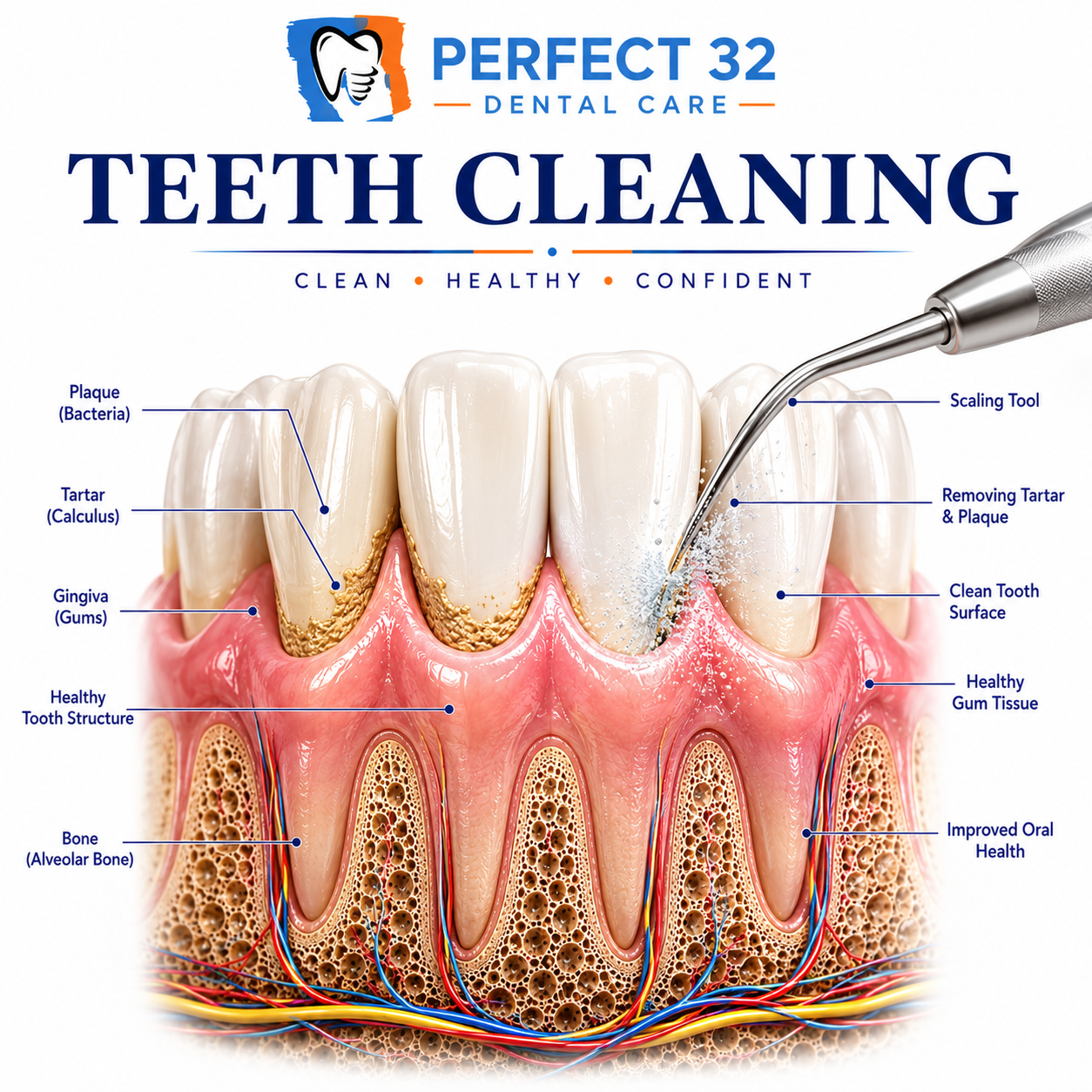 Professional Teeth Cleaning - Perfect 32 Dental Care