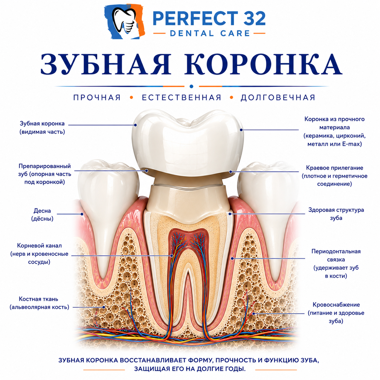 Зубная коронка - Perfect 32 Dental Care