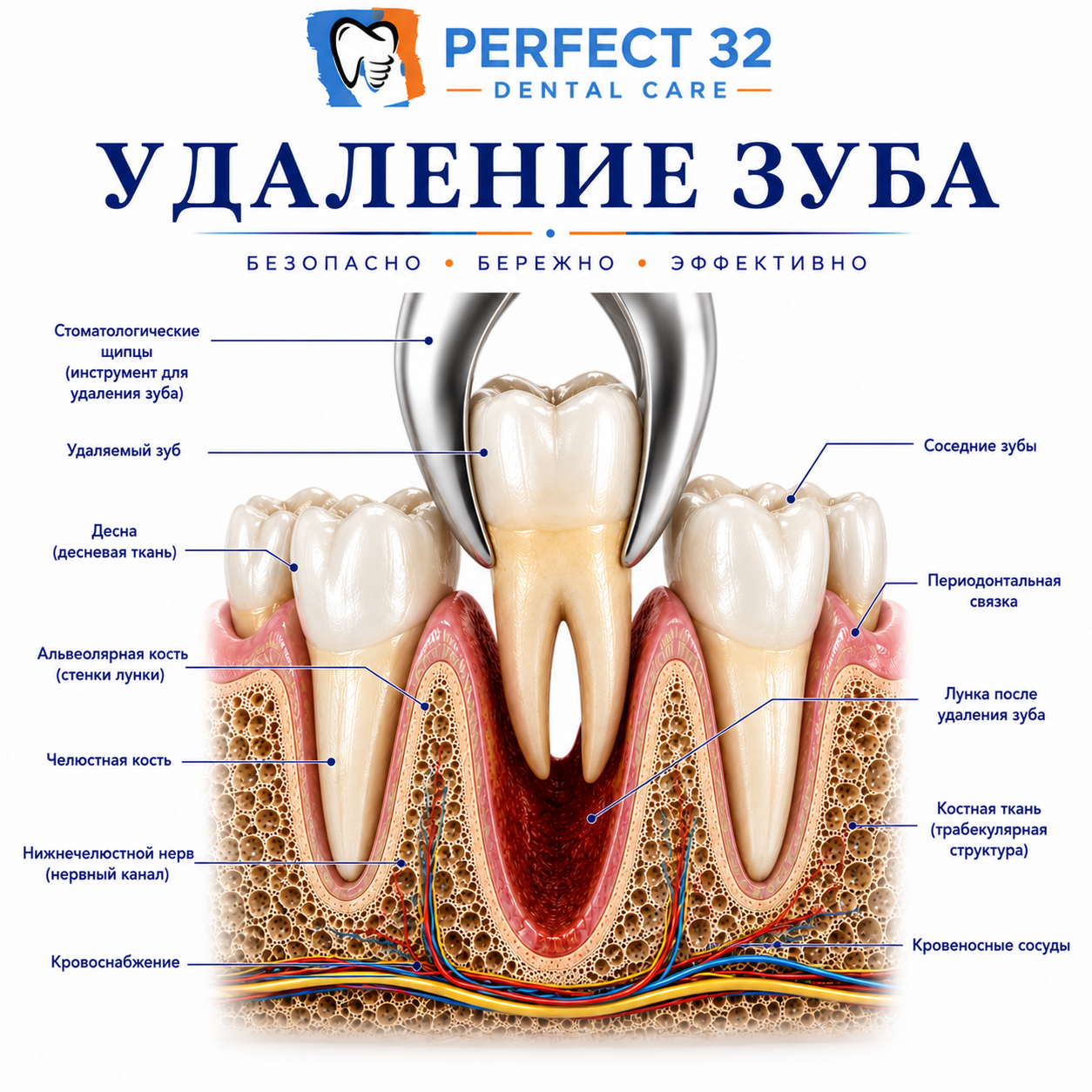 Удаление зуба - Perfect 32 Dental Care